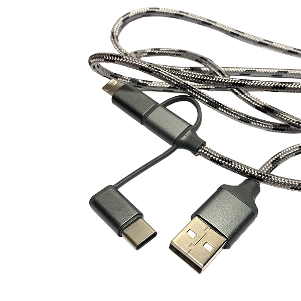 USB Cable 3 in 1 (grey)